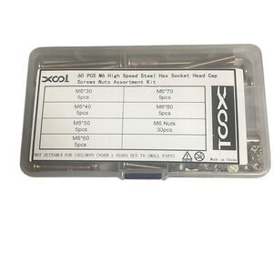 XOOL 60 PCS Hex Socket Head Cap Screw Kit Furniture Replacement Hardware NEW